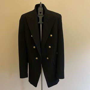 Black tailored double breasted blazer